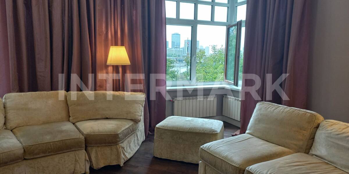 Rent Apartment, 4 rooms Residential complex Dom on Smolenskaya Embankment Maly Novopeskovsky Lane, 8, Photo 1