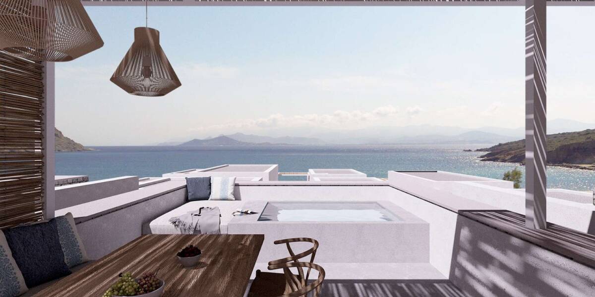  Newly-built, beachfront residence Isterni, Paros, Cyclades Islands, Фото 1